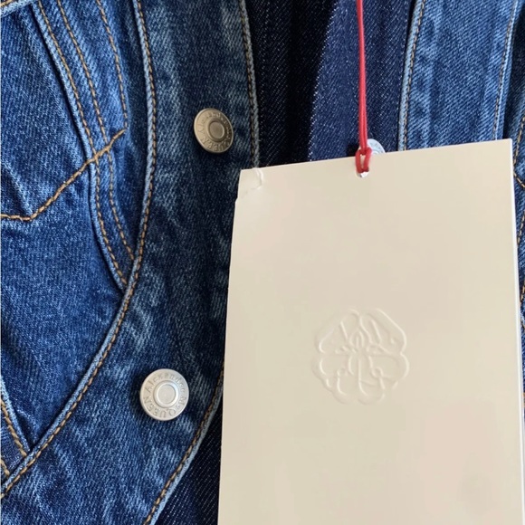 NWT ALEXANDER MCQUEEN LAYERED PEPLUM DENIM TROMPE L'OEIL JEAN JACKET IT 44 US 8 - Picture 9 of 12